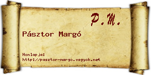 Pásztor Margó névjegykártya